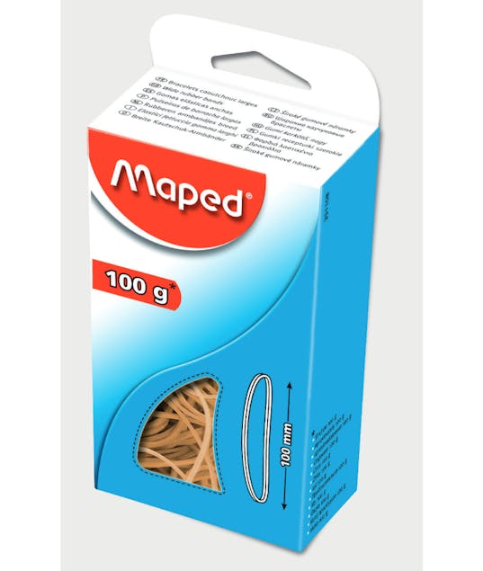 MAPED - Maped Λάστιχα Ανοιχτόχρωμα 100mm σε Κουτί Βάρους 100gr 351108