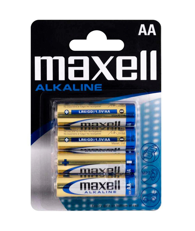 MAXELL -  αλκαλικές μπαταρίες AA LR6 MN1500, 1.5V, 4τμχ