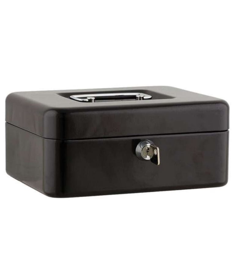 Sax Ταμείο μεταλλικό 8'' 20x16x9cm. Μαύρο 0-810-09 με κλειδί