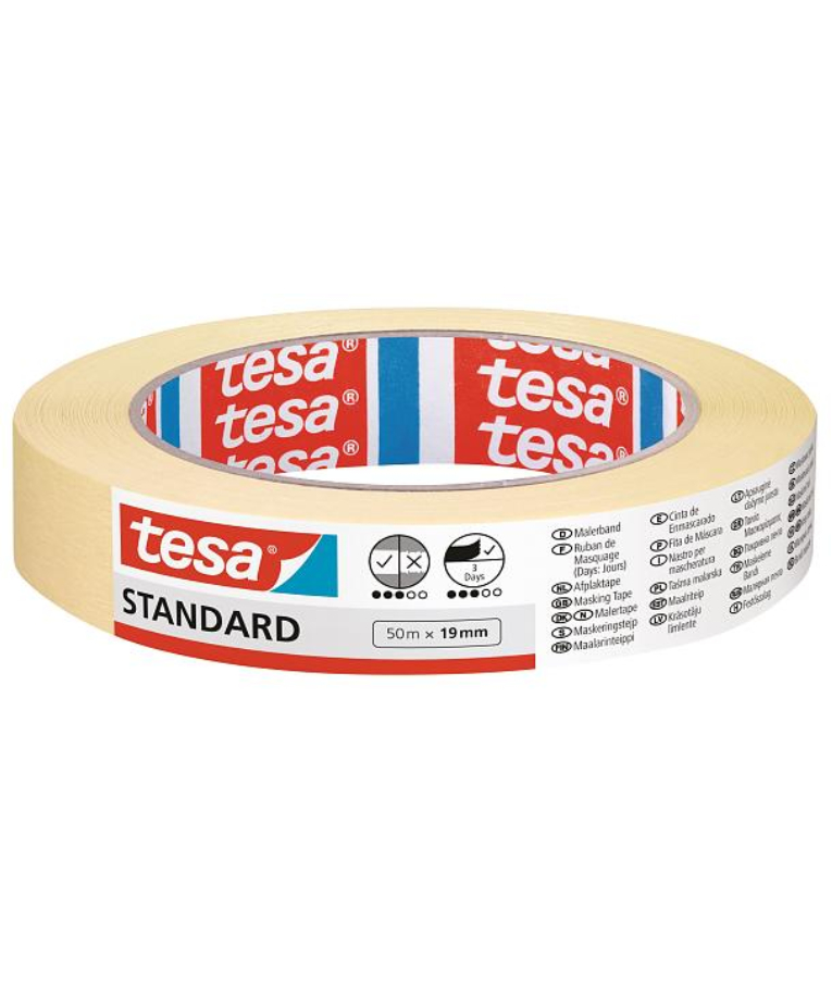 TESA - tesa Standard Ταινία Μασκαρίσματος - Χαρτοταινία Μπεζ 19 mm x 50 M 05085-00000