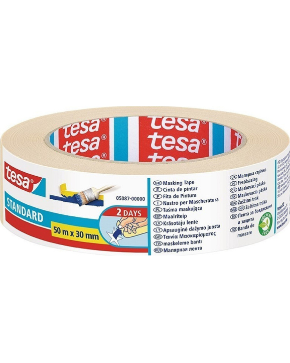 TESA - tesa Standard Ταινία Μασκαρίσματος - Χαρτοταινία Μπεζ 30 mm x 50 M 05087-00000