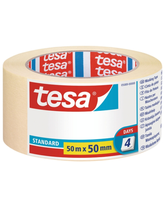 TESA - tesa Standard Ταινία Μασκαρίσματος - Χαρτοταινία Μπεζ 50 mm x 50 M 05089-00000