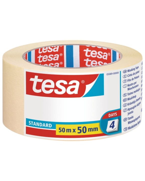 tesa Standard Ταινία Μασκαρίσματος - Χαρτοταινία Μπεζ 50 mm x 50 M 05089-00000