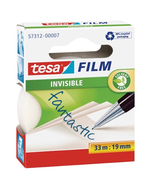 TESA - tesa Invisible Αυτοκόλλητη Ταινία | Διαφανές Σελοτείπ 19 mm x 33 M 57312-00008