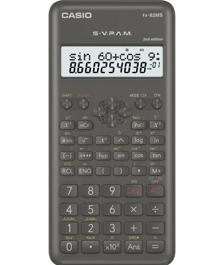 CASIO FX-82 MS Αριθμομηχανή Επιστημονική Ηλιακή 240 Λειτουργίες 6-FX82SOL2