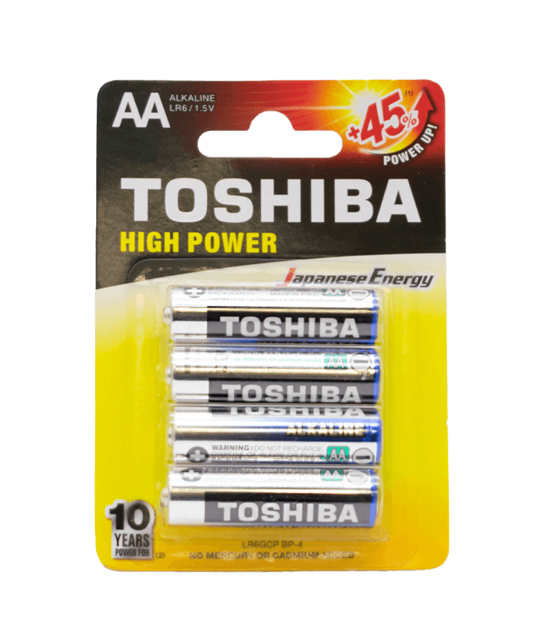 TOSHIBA High Power Αλκαλικές Μπαταρίες ΑΑ  Σετ 4 τμχ
