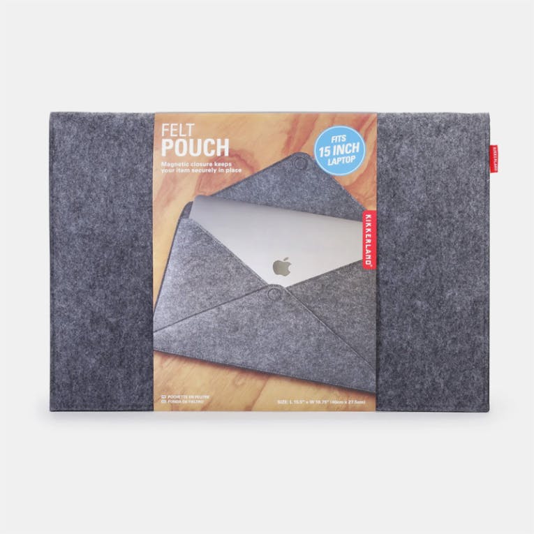 KIKKERLAND -  Large Felt Pouch - Magnetic Folder for Laptop - Τσόχινη Μαγνητική Θήκη Οργάνωσης για Laptop εως 15 Inches OR123-L