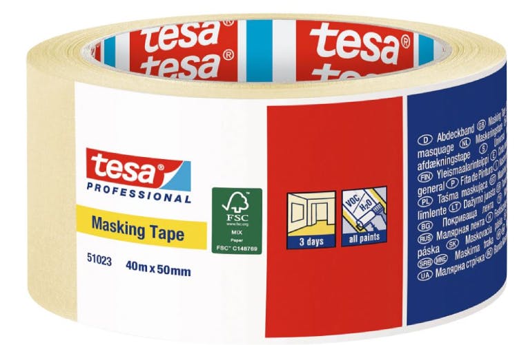 tesa Professional Masking Tape Ταινία Μασκαρίσματος - Χαρτοταινία Μπεζ 50 mm x 40 M 51023-00015