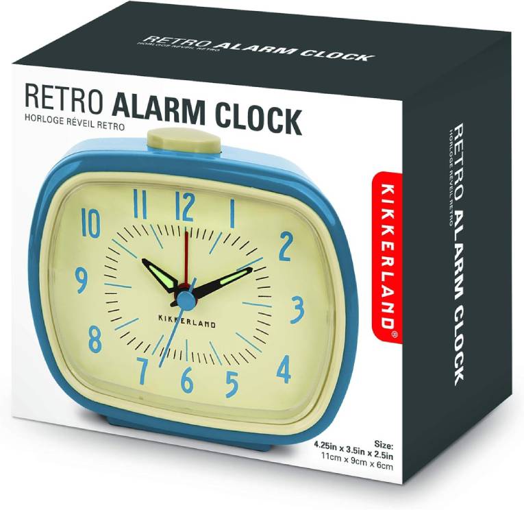 KIKKERLAND -  Retro Alarm Clock - Επιτραπέζιο Ξυπνητήρι Ρετρό Μπλε Χρώμα   AC08-BL