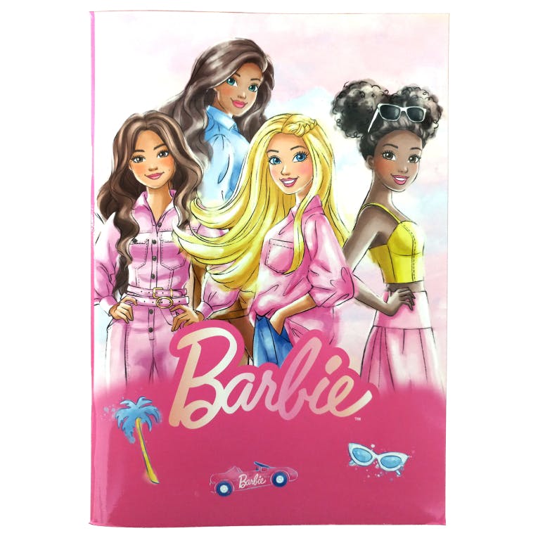 40Φ Notebook Τετράδιο Καρφίτσα BARBIE PAINTS  Ριγέ Β5 17x25cm   Gim 349-89400