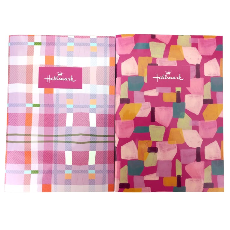 40Φ Notebook Τετράδιο Καρφίτσα CUBES - TARTAN  Ριγέ Β5 17x25cm   Gim 333-33400