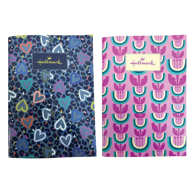 Hallmark Notebook Τετράδιο Καρφίτσα Α4 50 φύλλων PRINT-TULIP ASS. Ριγέ  333-39444