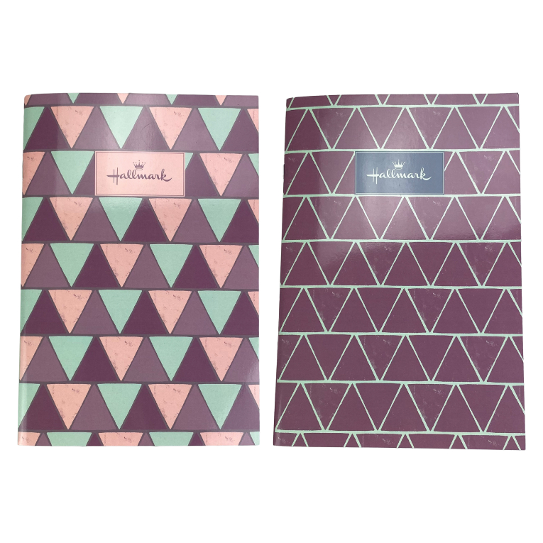 HALLMARK 40Φ Notebook Τετράδιο Καρφίτσα PATERN-MONOCHROME Ριγέ Β5 17x25cm  333-39400