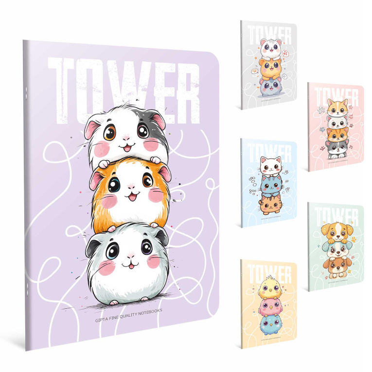 Notebook Τετράδιο Καρφίτσα Tower Α4 (21x29,7) 40 φύλλων UNIPAP 3-55-81