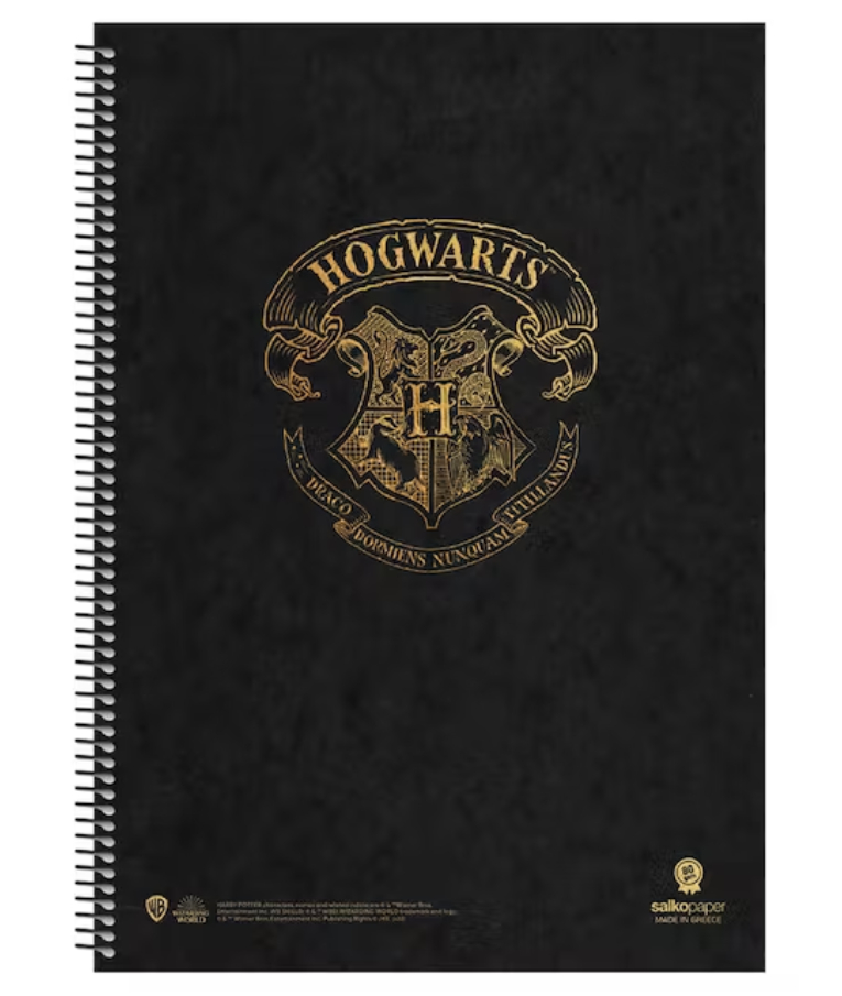 Α4 Τετράδιο Σπιράλ Salko Paper Harry Potter HOGWARTS 2 Θεμάτων Ριγέ 60 φύλλων 21x29 7357