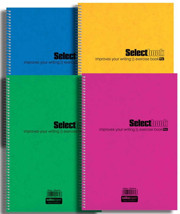 SALKO PAPER - Α4 Τετράδιο Σπιράλ Salko Paper Select Book 1 Θέμα Ριγέ 30 φύλλων 21x29 2616