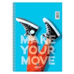 Α4 Τετράδιο Σπιράλ 21x29 90 φύλλων 3 Θεμάτων  MAKE YOUR MOVE Salko 6518