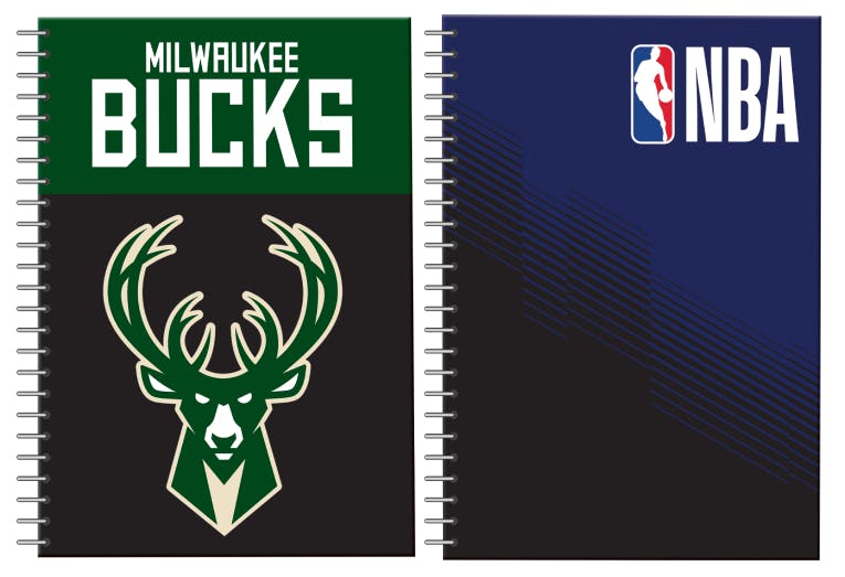 Α4 Τετράδιο Σπιράλ 21x29 70 φύλλων 2 Θεμάτων  BUCKS - NBA LOGO  338-25440 BMU