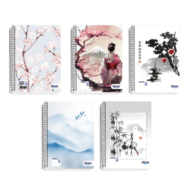 SKAG - B5 Τετράδιο Σπιράλ 17X25 60 φύλλων 2 Θεμάτων Ριγέ UNIVERSITY PP  N 122 125628