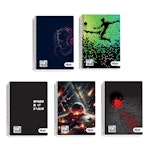 B5 Τετράδιο Σπιράλ 17x25 90 φύλλων 3 Θέματα Ριγέ UNIVERSITY FUN   Ν.9243 300568