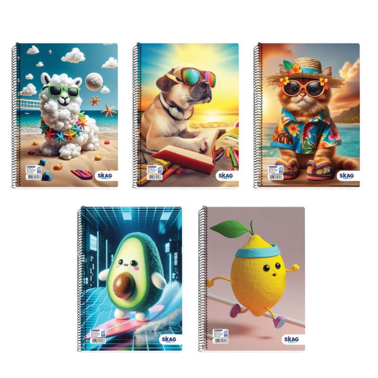 A4 Τετράδιο Σπιράλ 21x29 60 φύλλων 2 Θέματα Ριγέ NEON KIDZ   Ν.9332 303187