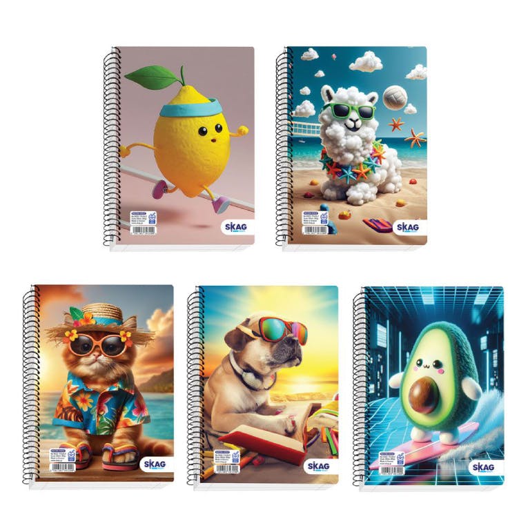 B5 Τετράδιο Σπιράλ 17X25 60 φύλλων 2 Θεμάτων Ριγέ NEON KIDZ  N.9322 303200