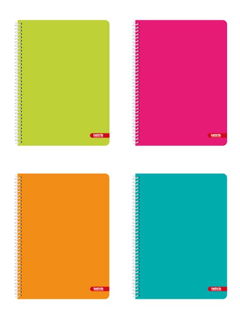 TETTRIS - Tettris B5 Τετράδιο Σπιράλ  B5-4Θ-11Β 17x24 120 φύλλα 4 θέματα Μονόχρωμα 21431134