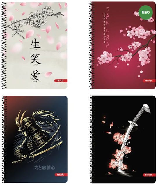 TETTRIS - Tettris B5 Τετράδιο Σπιράλ  B5-2Θ-192 17x24 60 φύλλα 2 θέματα SAKURA 21219234