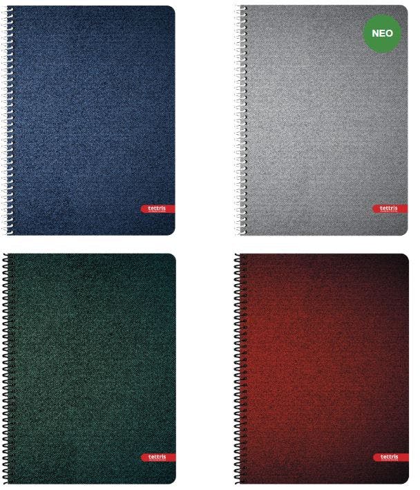 Tettris Α4 Τετράδιο Σπιράλ  Α4-1Θ-203 21Χ29 30 φύλλα 1 θέμα jeans 22120334