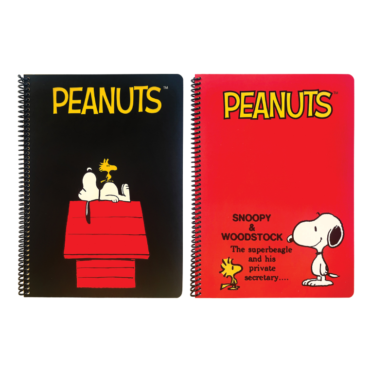 Α4 Τετράδιο Σπιράλ 21x29 70 φύλλων 2 Θεμάτων  PEANUTS BLACK+RED ASS. 365-11440 Back Me Up