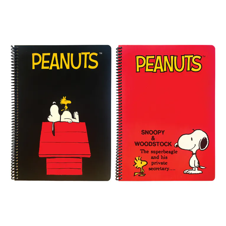 BMU - Α4 Τετράδιο Σπιράλ 21x29 70 φύλλων 2 Θεμάτων PEANUTS BLACK+RED ASS. 365-11440 Back Me Up
