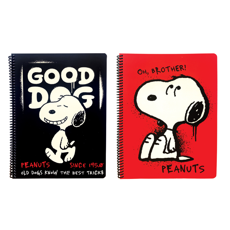 Α4 Τετράδιο Σπιράλ 21x29 70 φύλλων 2 Θεμάτων  PEANUTS GOOD DOG-ART REBEL ASS. 365-10440 Back Me Up