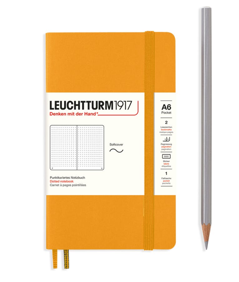 Leuchtturm1917 A6 Jottbook Double Dotted Soft Cover Rising Sun - Α6 Σημειωματάριο με Τελείες | 9x15 59 pages 80gr  365646