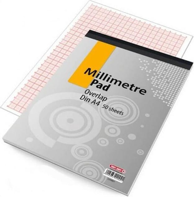 - Μπλοκ Μιλιμετρέ Χιλιοστομετρικό χαρτί 50 φύλλων  Α4 21x29 Smart Office