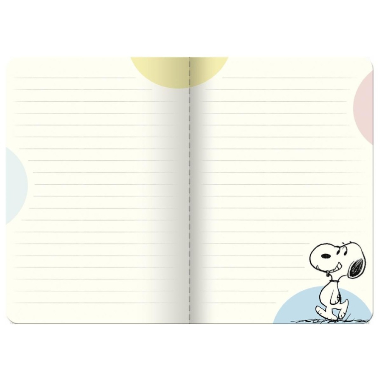 PREMIUM PAPER - Σημειωματάριο Μικρό Τσέπης SNOOPY PASTEL  Μαλακό Ριγέ  9x13cm  Premium Paper Design  SPY-15-09