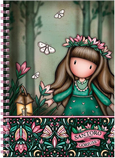 SANTORO - Santoro Gorjuss Notebook with Stationery WILDFLOWER Σετ Σημειωματάριο Α5 Σπιράλ με Γραφική Ύλη  1344GJ04