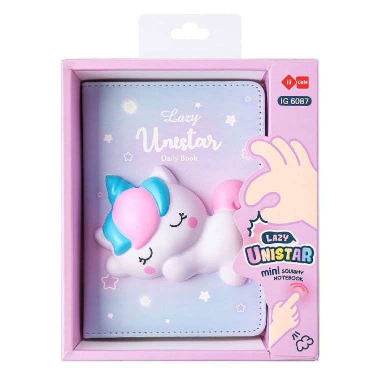 SQUISHΥ ΜΙΝΙ ΣΗΜΕΙΩΜΑΤΑΡΙΟ Μαλακό 96 φύλλων Ριγέ  Skag Unicorn 303958 IG6087