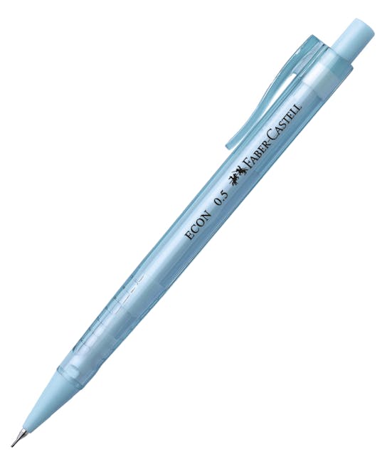 FABER CASTELL - Faber-Castell Econ Μηχανικό Μολύβι 0.5mm με Γόμα σε Σιελ Γαλάζιο Χρώμα 134263