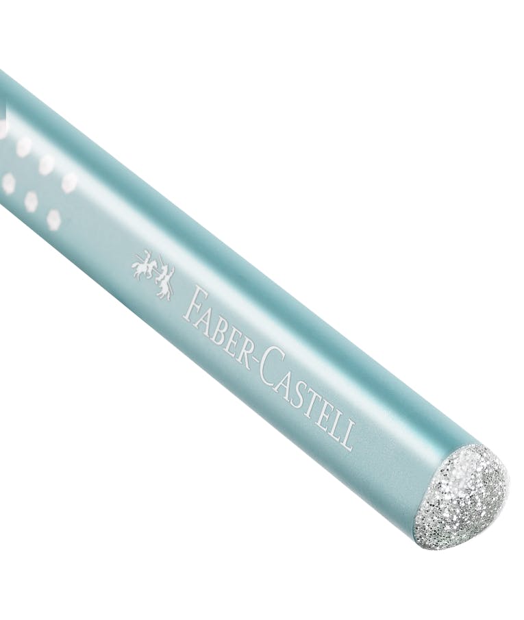 FABER CASTELL - Faber-Castell Jumbo Grip II Sparkle Pearl Μολύβι B Τυρκουάζ 111605