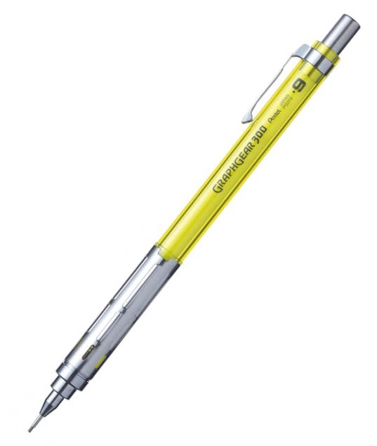 PENTEL - Μηχανικό Μολύβι Pentel Graphgear300 0,9mm Κίτρινο GRAPHGEAR 300 PG319-TGX
