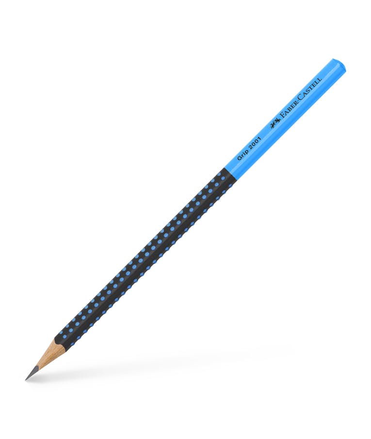 Faber Castell Grip Two Tone Μολύβι - Grip Δίχρωμο Μπλε Μαυρο  HB 517010