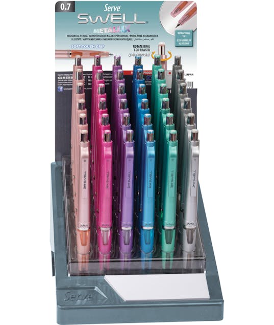 SERVE - Serve Μηχανικό Μολύβι  SWELL METALLIC Mechanical Pensil 0.7mm  Διάφορα Μεταλλικά Χρώματα  0.93.081