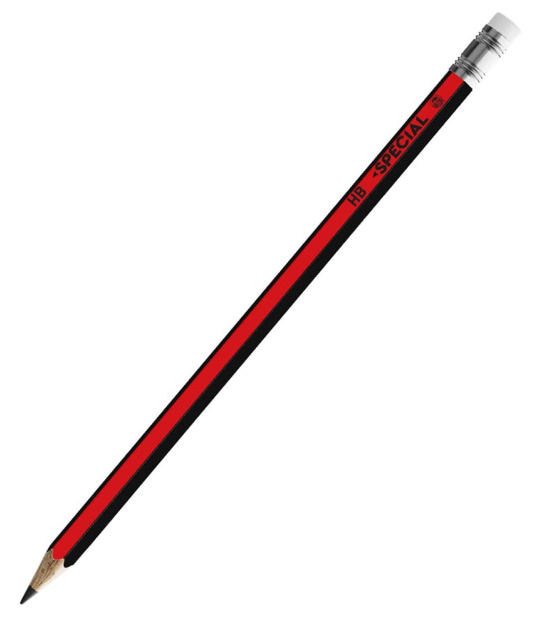 2Β Σχολικό Μολύβι Ξύλινο SPECIAL Typotrust Κόκκινο με Γόμα 1 τεμάχιο SP01122-02