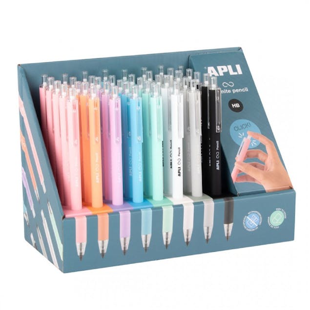 APLI - Apli Retractable Infinite Pencil HB Μολύβι για ατελειώτη γραφή με Κλιπ σε διάφορα Χρώματα  20016