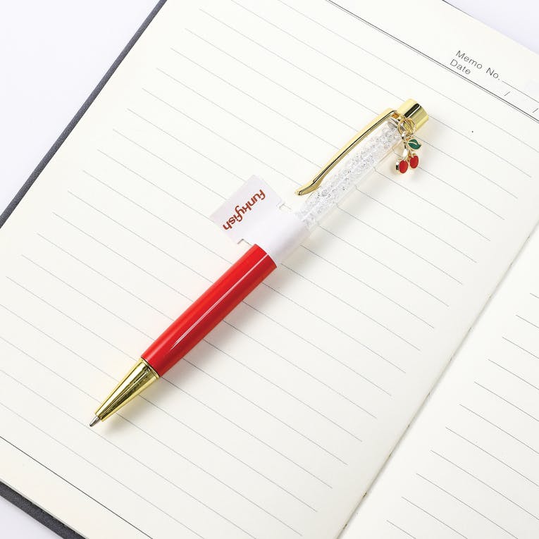 FunkyFish Pen Cherry Red Cherry Blossom Στυλό με διακοσμητικό Κερασάκια 300-30168 Gim