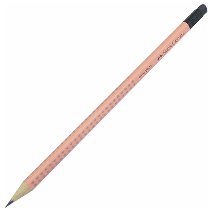 Faber Castell Μολύβι με Γόμα GRIP 2001 ΗΒ  Χρώμα Μπεζ PEACH 100-180-444