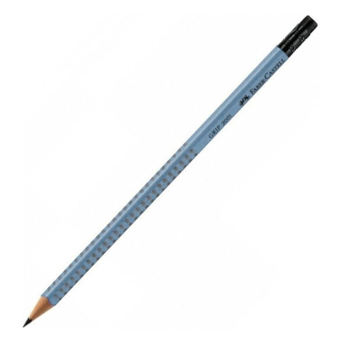 FABER CASTELL - Faber Castell Μολύβι με Γόμα GRIP 2001 ΗΒ  Χρώμα Γαλάζιο 100-180-443