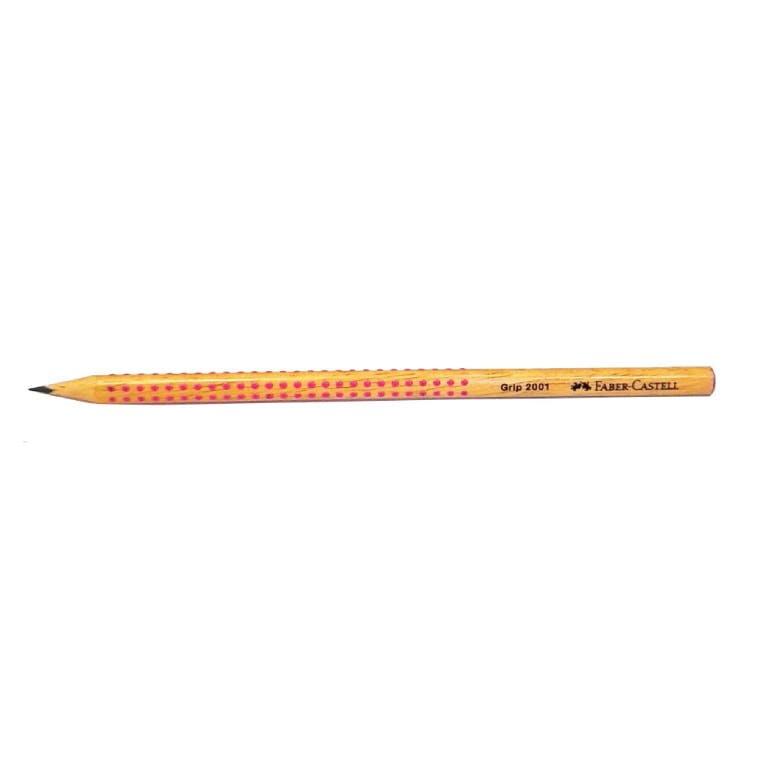 Faber Castell Μολύβι GRIP 2001 ΗΒ  Φυσικό Χρώμα με Φούξια 217052