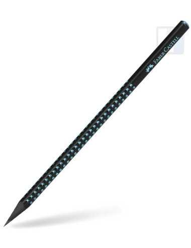 Faber Castell Μολύβι GRIP 2001 ΗΒ  Μαυρο Σώμα και Χρυσά διαμαντάκια  118268