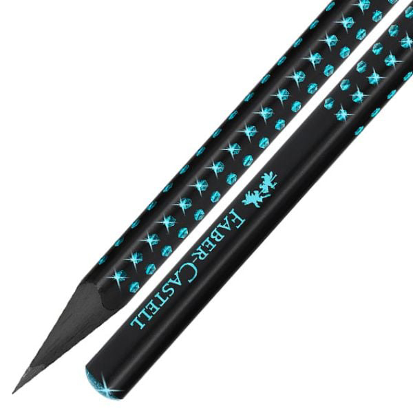 FABER CASTELL - Faber Castell Μολύβι GRIP 2001 ΗΒ  Μαυρο Σώμα και Χρυσά διαμαντάκια  118268